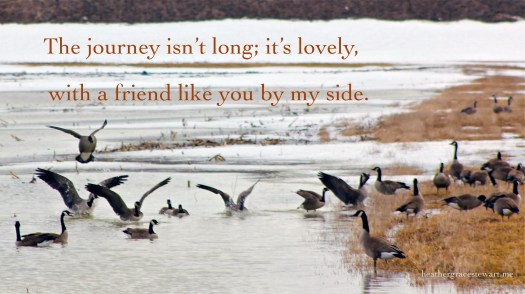 The journey isn't  long, it's lovely 